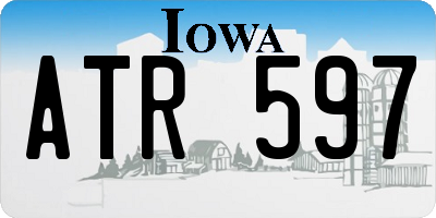 IA license plate ATR597