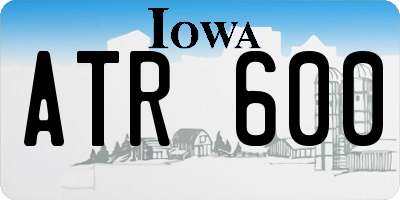 IA license plate ATR600