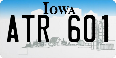 IA license plate ATR601