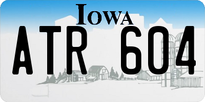IA license plate ATR604