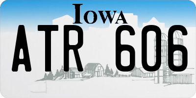 IA license plate ATR606