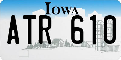 IA license plate ATR610