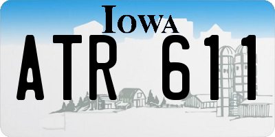 IA license plate ATR611