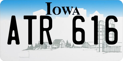 IA license plate ATR616
