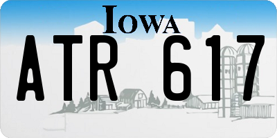 IA license plate ATR617