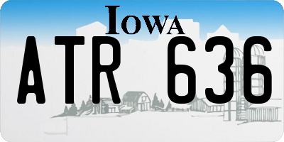 IA license plate ATR636