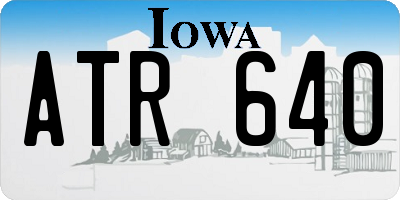 IA license plate ATR640