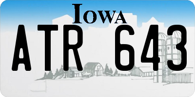 IA license plate ATR643