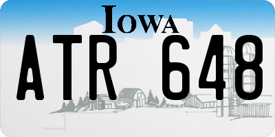 IA license plate ATR648