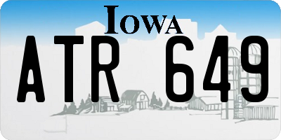 IA license plate ATR649