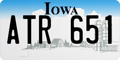 IA license plate ATR651