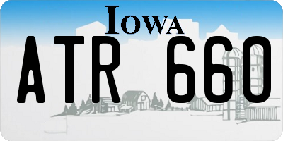 IA license plate ATR660