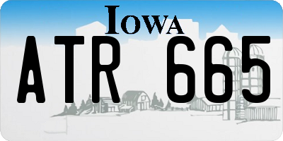 IA license plate ATR665