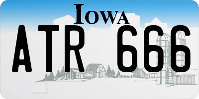 IA license plate ATR666