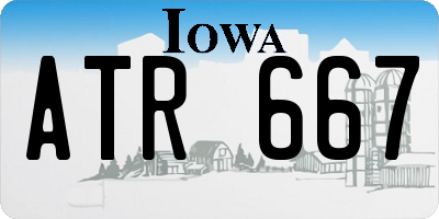 IA license plate ATR667
