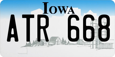 IA license plate ATR668