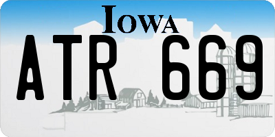 IA license plate ATR669