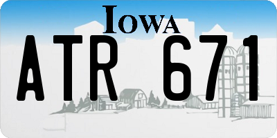 IA license plate ATR671