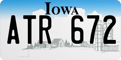 IA license plate ATR672