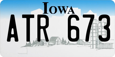 IA license plate ATR673