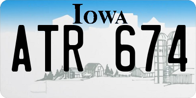 IA license plate ATR674
