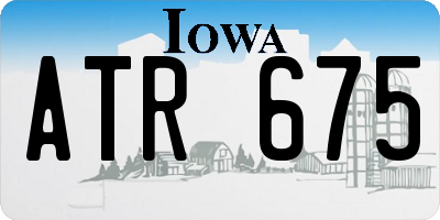 IA license plate ATR675