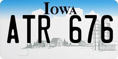 IA license plate ATR676