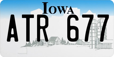 IA license plate ATR677