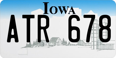 IA license plate ATR678