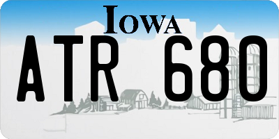 IA license plate ATR680