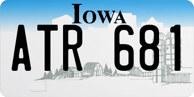 IA license plate ATR681