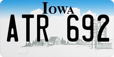 IA license plate ATR692