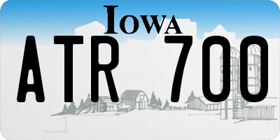 IA license plate ATR700