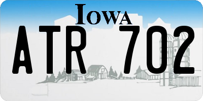 IA license plate ATR702