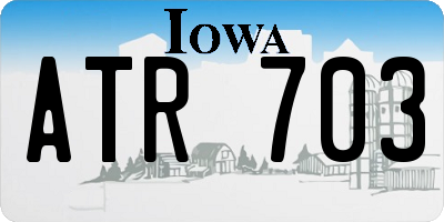 IA license plate ATR703