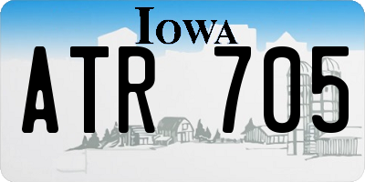 IA license plate ATR705