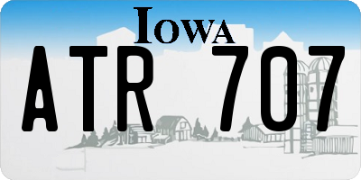 IA license plate ATR707
