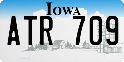 IA license plate ATR709
