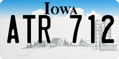 IA license plate ATR712