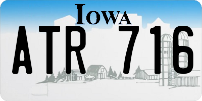 IA license plate ATR716