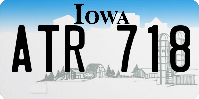 IA license plate ATR718