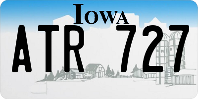 IA license plate ATR727
