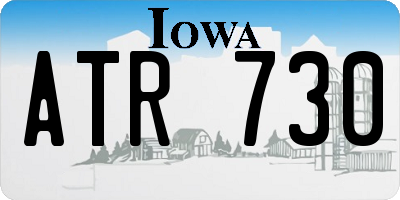 IA license plate ATR730