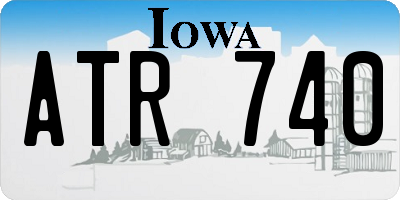 IA license plate ATR740