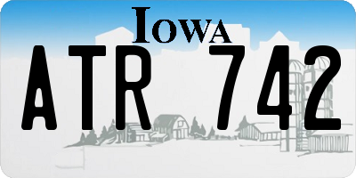 IA license plate ATR742