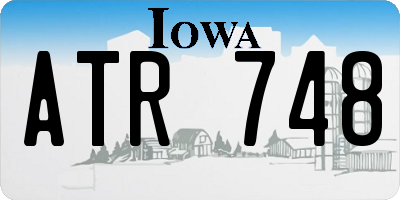 IA license plate ATR748