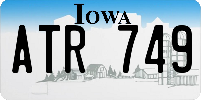IA license plate ATR749
