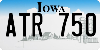 IA license plate ATR750