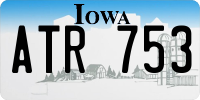 IA license plate ATR753