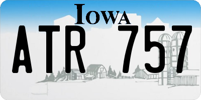 IA license plate ATR757